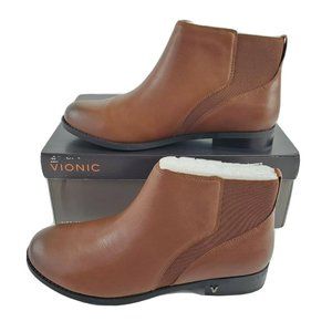 Vionic Country Thatcher Brown Chocolate Leather Pu